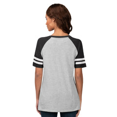 San Diego Padres G-III 4Her by Carl Banks Women's Goal Line Raglan V-Neck T-Shirt - Heather Gray T-shirts