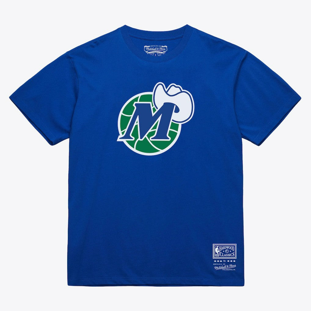 Dallas Mavericks Unisex Hardwood Classics Arch T-Shirt Royal - Mitchell & Ness