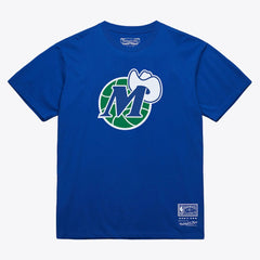 Dallas Mavericks Unisex Hardwood Classics Arch T-Shirt Royal - Mitchell & Ness