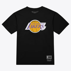 Los Angeles Lakers Unisex Hardwood Classics Arch T-Shirt Black - Mitchell & Ness