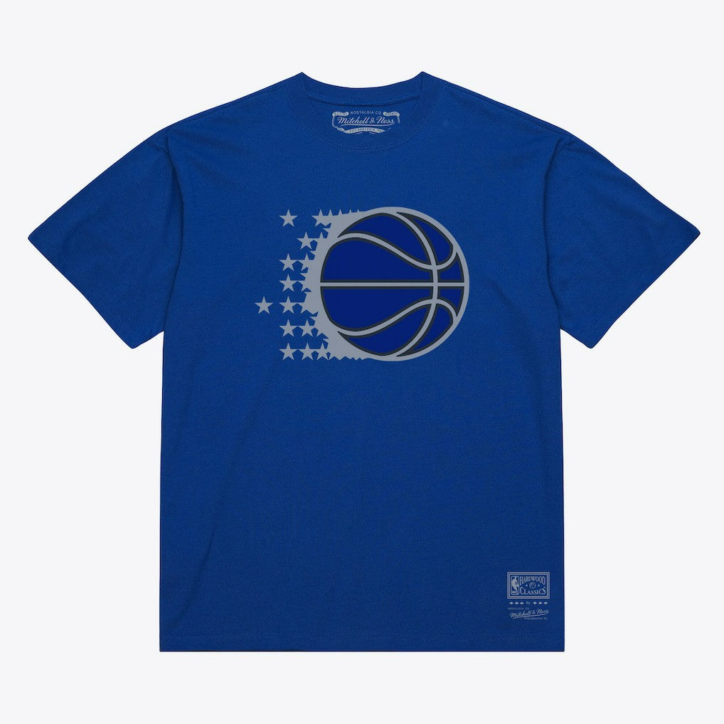 Orlando Magic Unisex Hardwood Classics Arch T-Shirt Royal - Mitchell & Ness