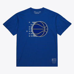 Orlando Magic Unisex Hardwood Classics Arch T-Shirt Royal - Mitchell & Ness