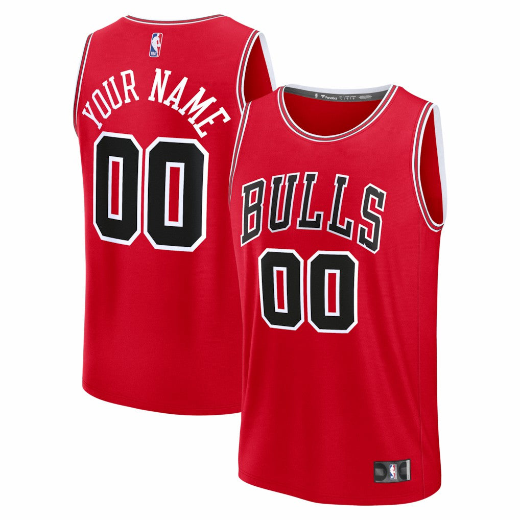 Chicago Bulls Fastbreak Custom Jersey Icon Editi- Red - Fanatics