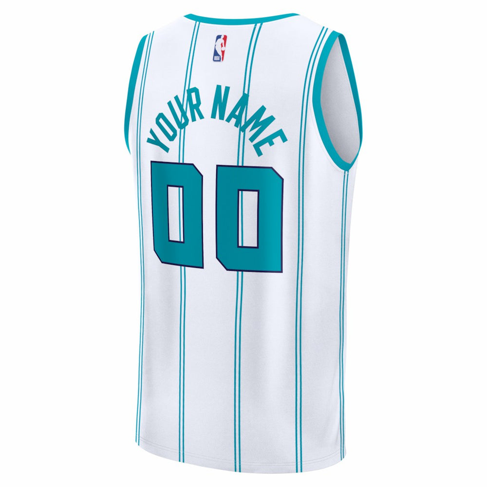 Charlotte Hornets Youth Fastbreak Custom Jersey Association Edition White - Fanatics