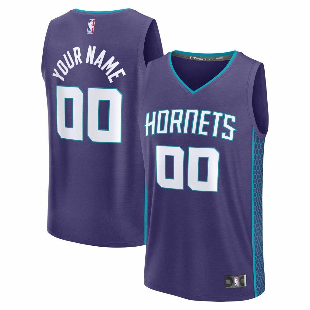 Charlotte Hornets Youth Fastbreak Custom Jersey Statement Edition Purple - Fanatics
