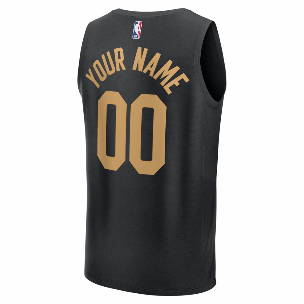 Cleveland Cavaliers Youth Fastbreak Custom Jersey Statement Editi- Black - Fanatics