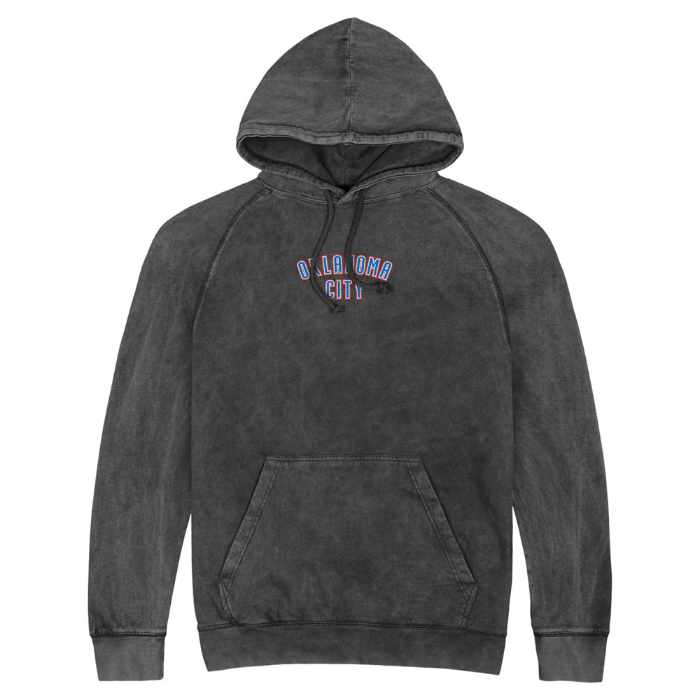 Oklahoma City Thunder Stadium Essentials Unisex Get Back Vintage Raglan Hoodie Black outlet
