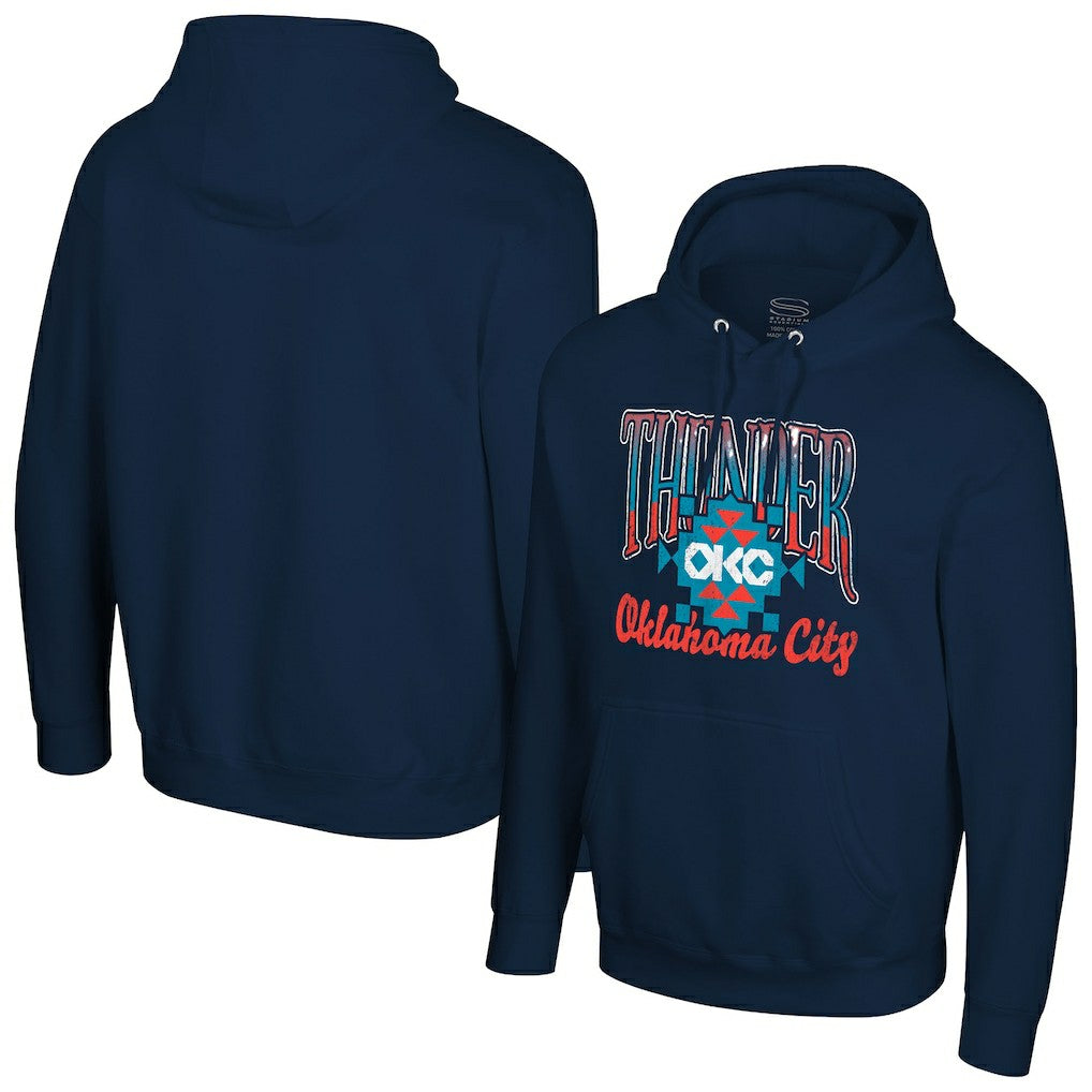 Oklahoma City Thunder Stadium Essentials Unisex Sky High Hoodie Navy