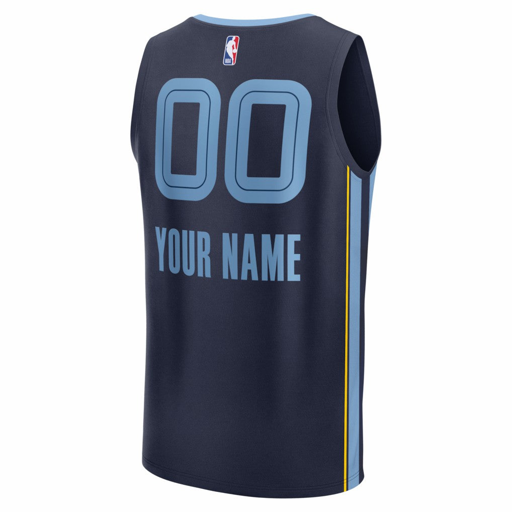 Memphis Grizzlies Youth Fastbreak Custom Jersey Icon Edition Navy - Fanatics