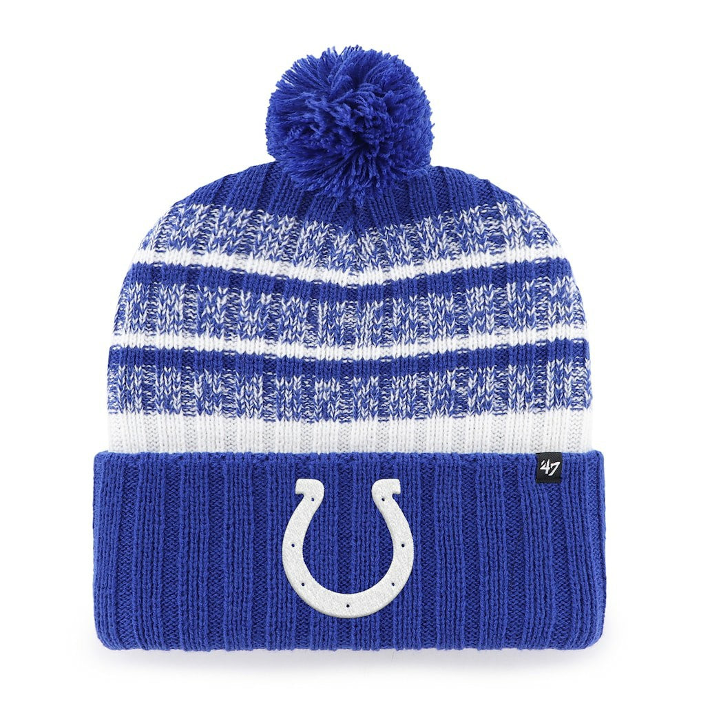 Indianapolis Colts '47 Tavern Cuffed Knit Hat with Pom - Royal/White Hats