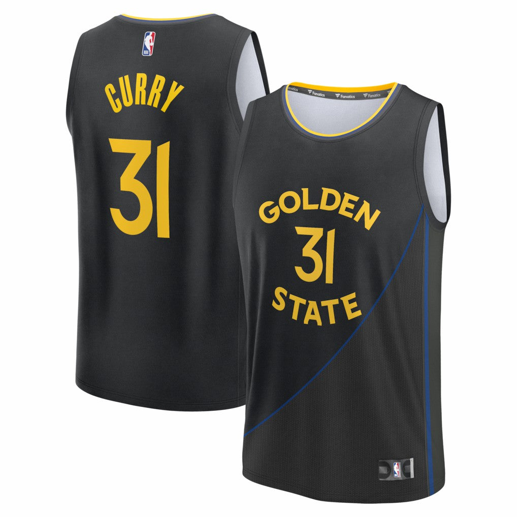 Seth Curry Golden State Warriors Fast Break Replica Player Jersey Statement Editi- Black - Fanatics