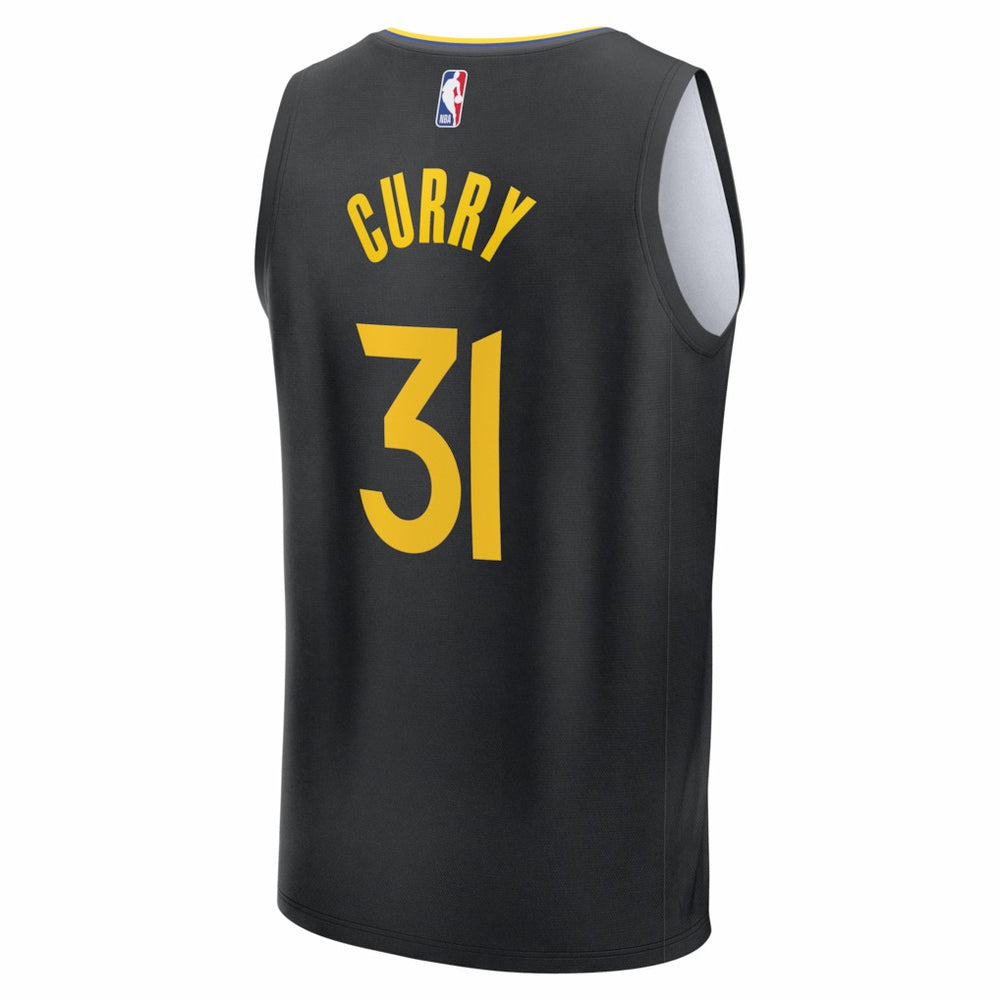 Seth Curry Golden State Warriors Fast Break Replica Player Jersey Statement Editi- Black - Fanatics