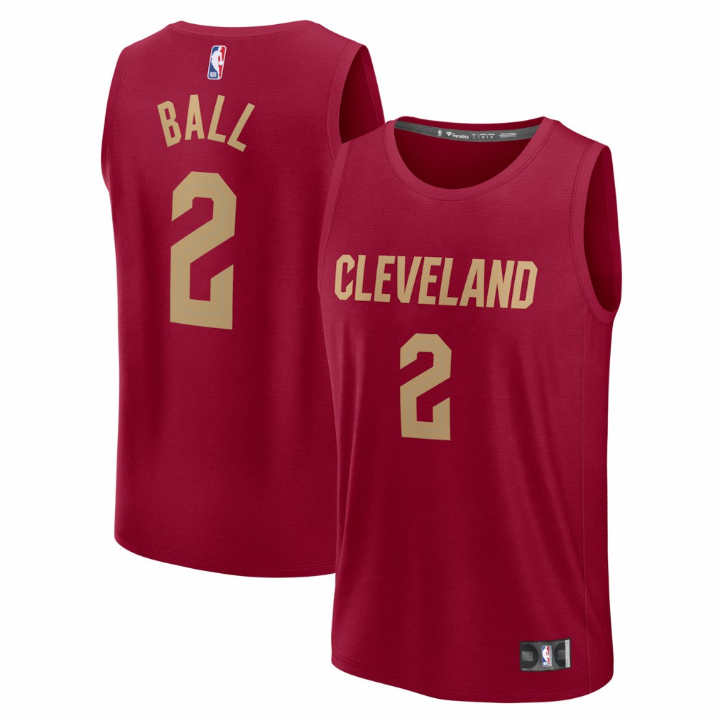 Lonzo Ball Cleveland Cavaliers Fast Break Replica Jersey Wine Icon Edition - Fanatics