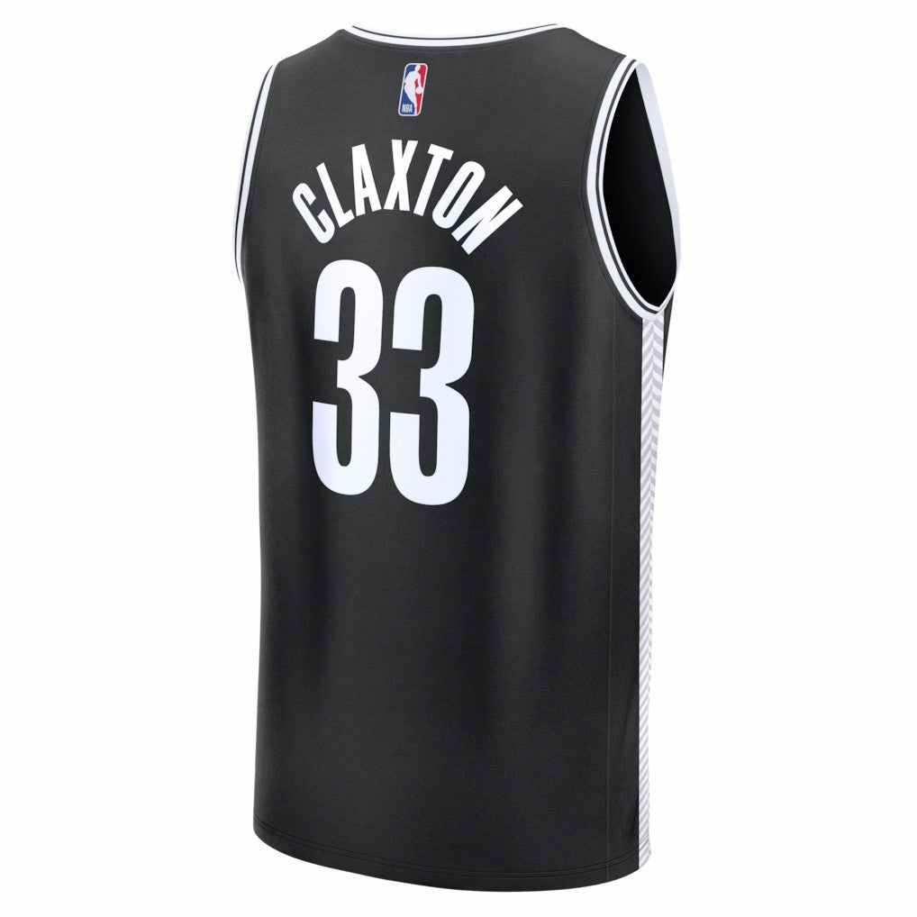 Nic Claxton Brooklyn Nets Fast Break Replica Jersey Black Icon Edition - Fanatics