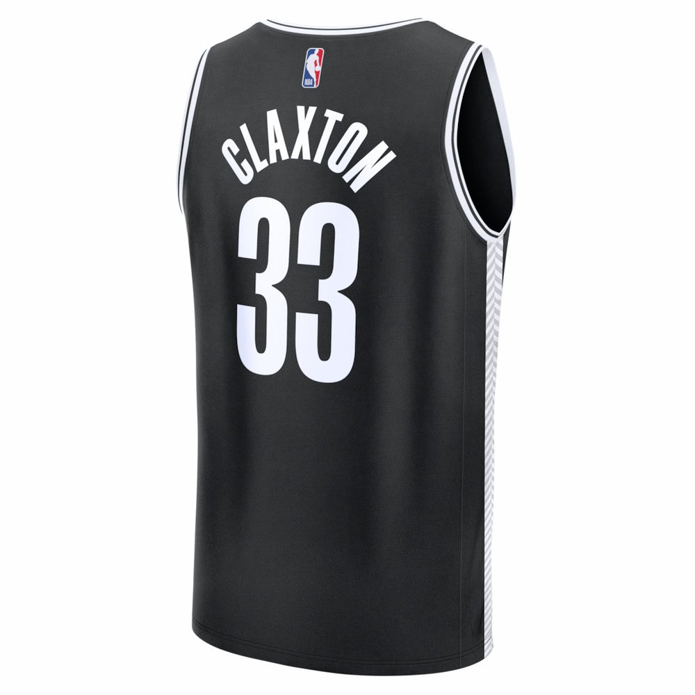 Nic Claxton Brooklyn Nets Fast Break Replica Jersey Black Icon Edition - Fanatics