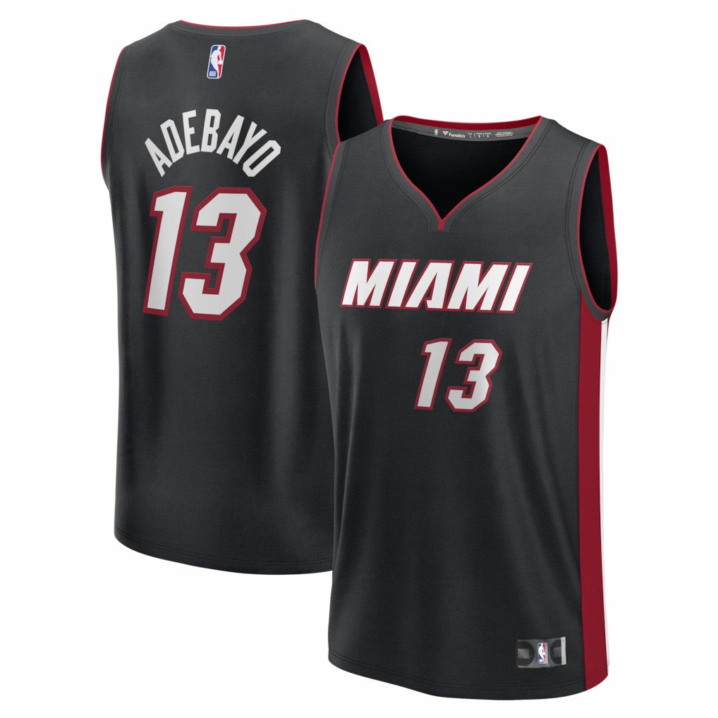 Bam Adebayo Miami Heat Fast Break Replica Jersey Black Icon Edition - Fanatics