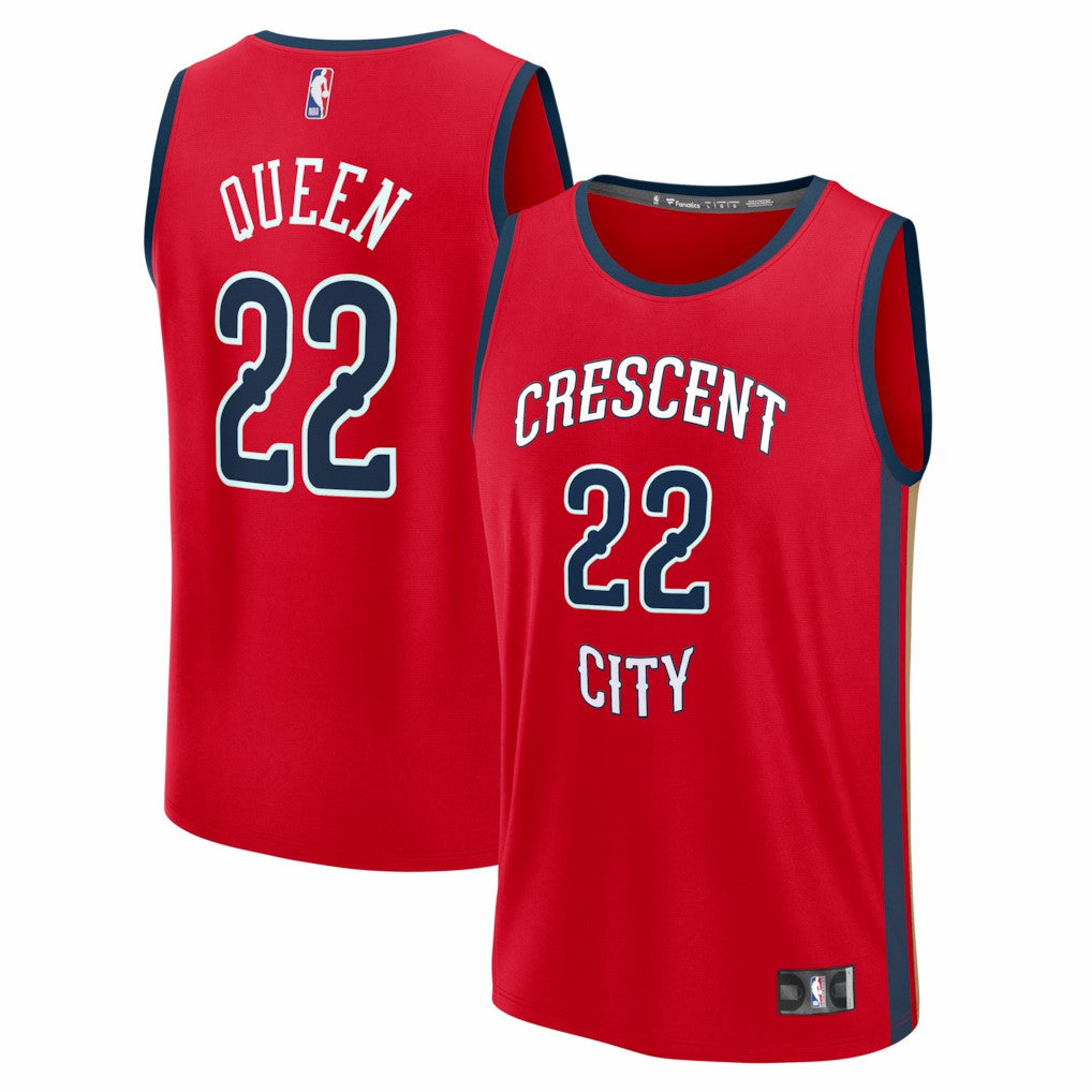 Derik Queen New Orleans Pelicans Fast Break Replica Player Jersey Statement Edition Red - Fanatics