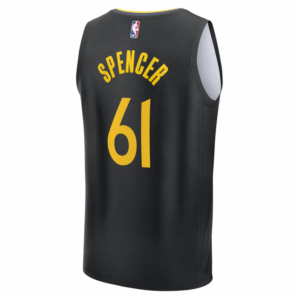 Pat Spencer Golden State Warriors Fast Break Replica Player Jersey Statement Editi- Black - Fanatics