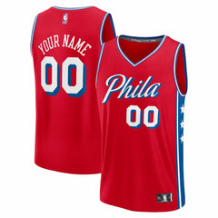 Philadelphia 76ers Fastbreak Custom Jersey Statement Edition Red - Fanatics