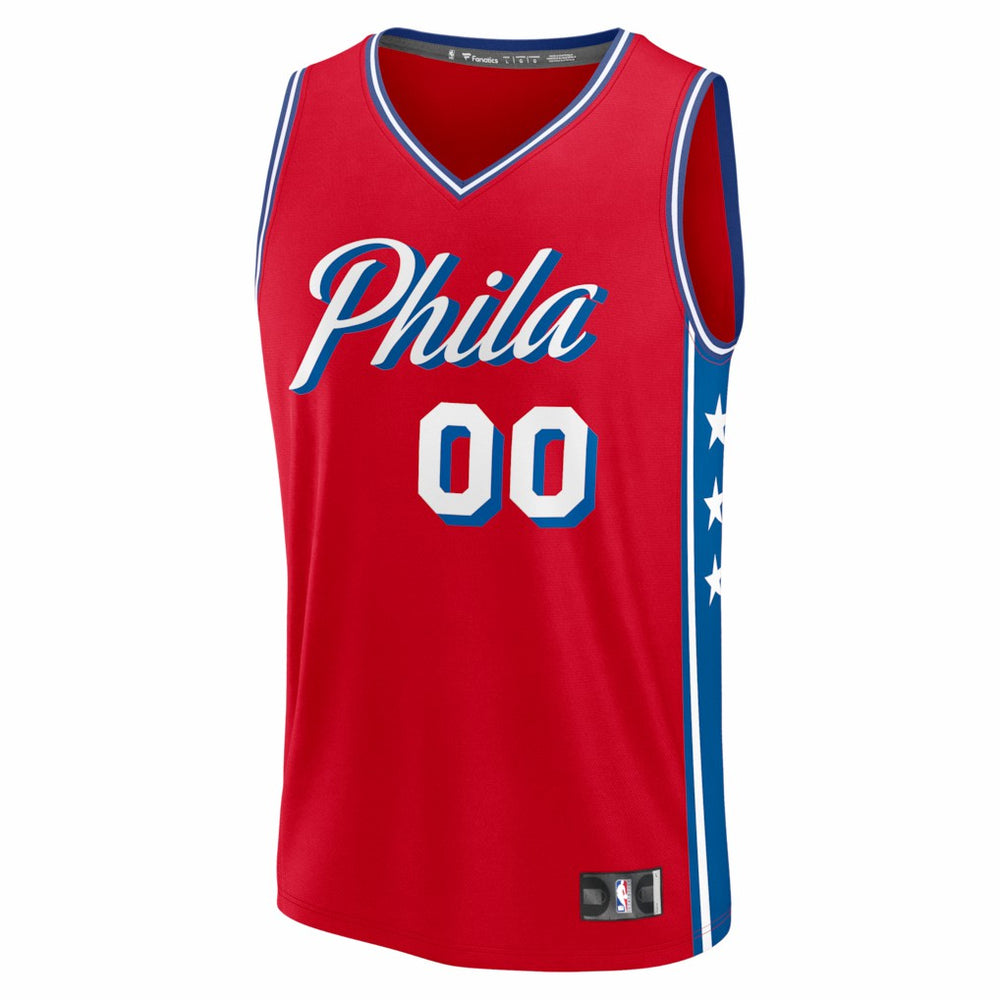 Philadelphia 76ers Fastbreak Custom Jersey Statement Edition Red - Fanatics