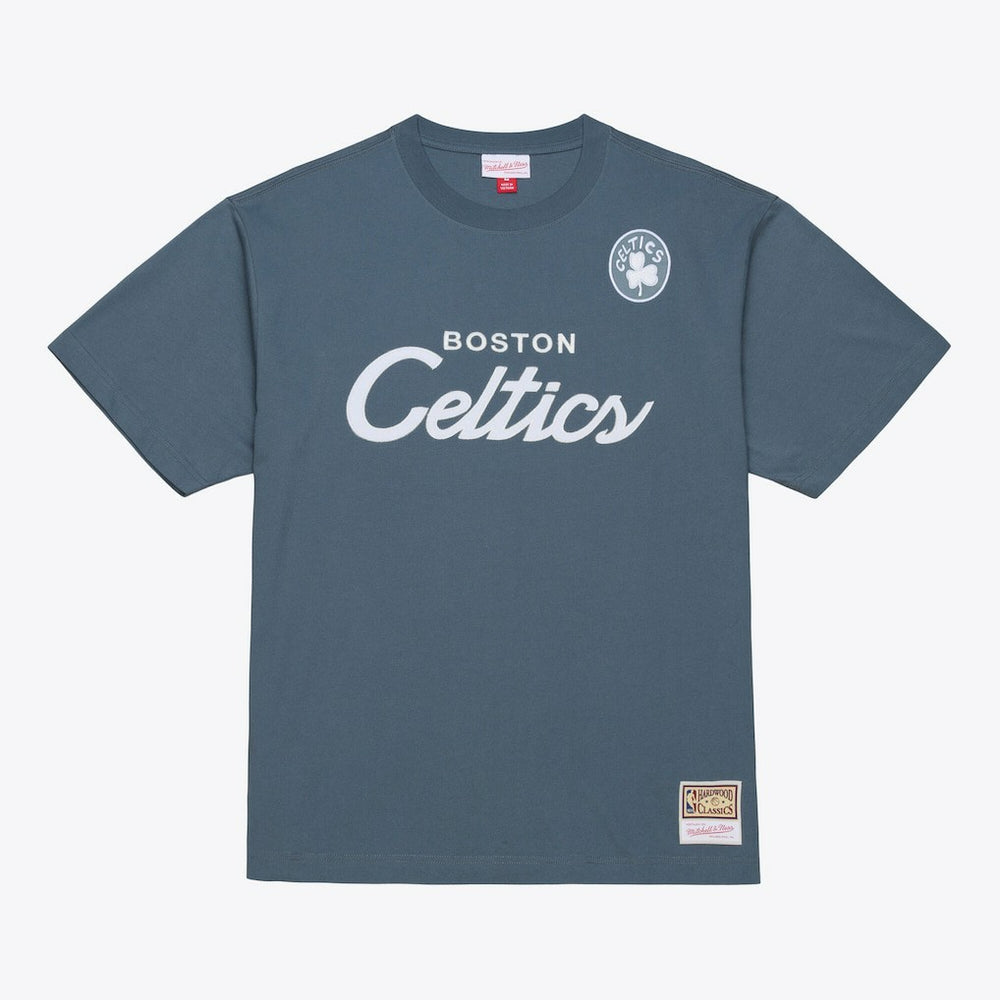 Boston Celtics Thunderstorm T-Shirt Blue - Mitchell & Ness
