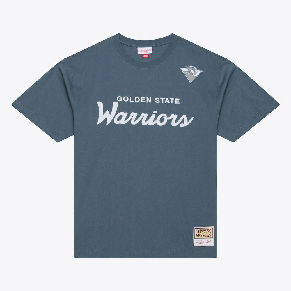 Golden State Warriors Thunderstorm T-Shirt Blue - Mitchell & Ness