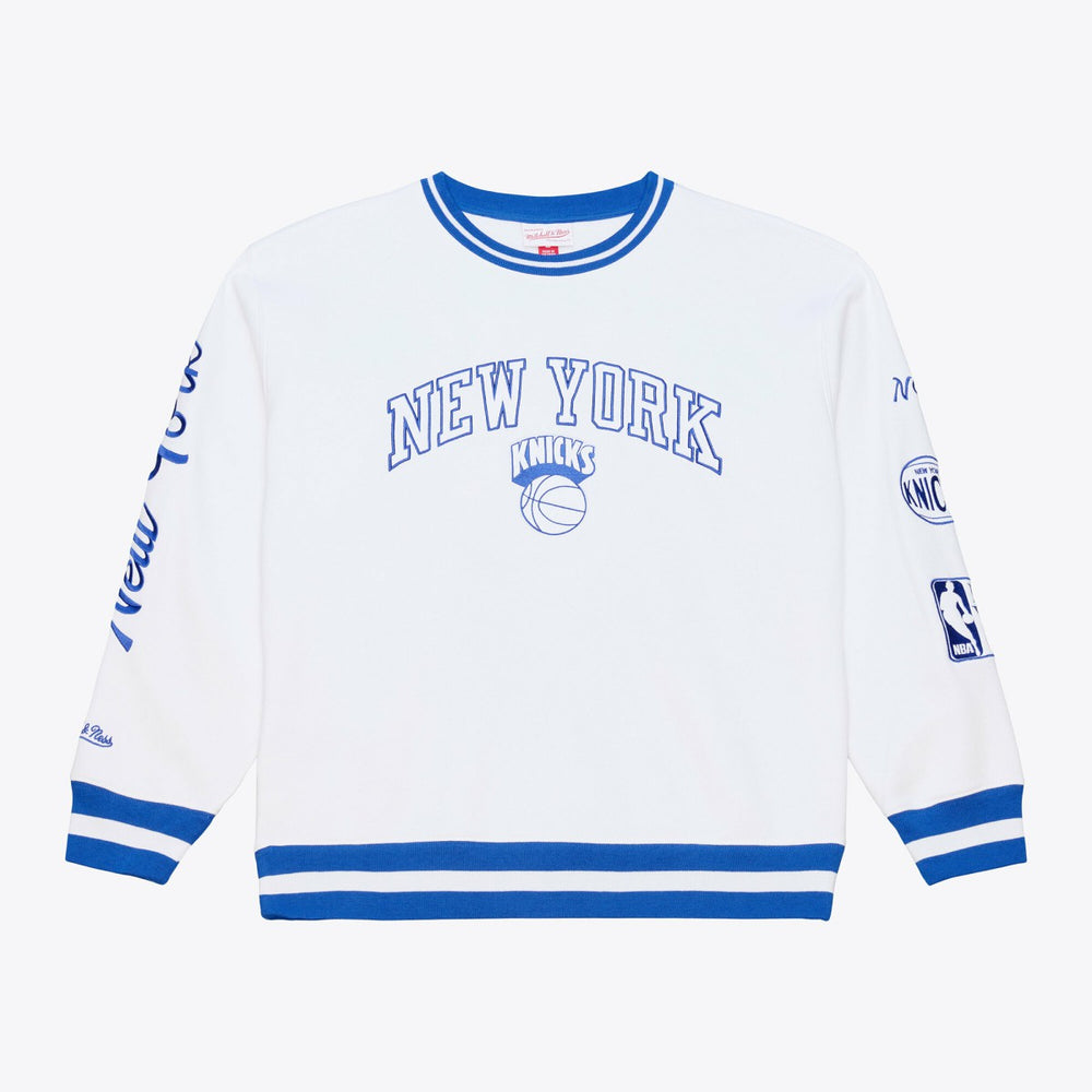 New York Knicks Arctic Fleece Sweatshirt White - Mitchell & Ness outlet