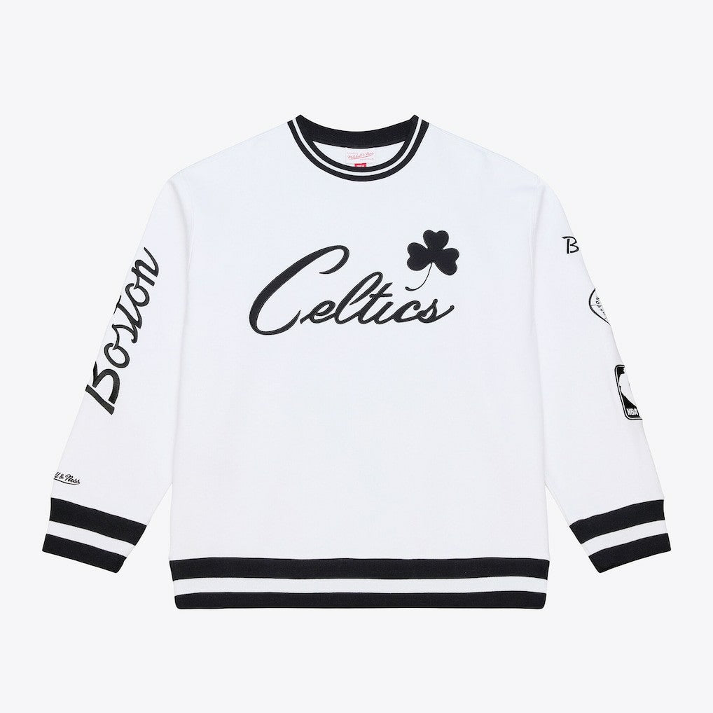 Boston Celtics Arctic Fleece Sweatshirt White - Mitchell & Ness