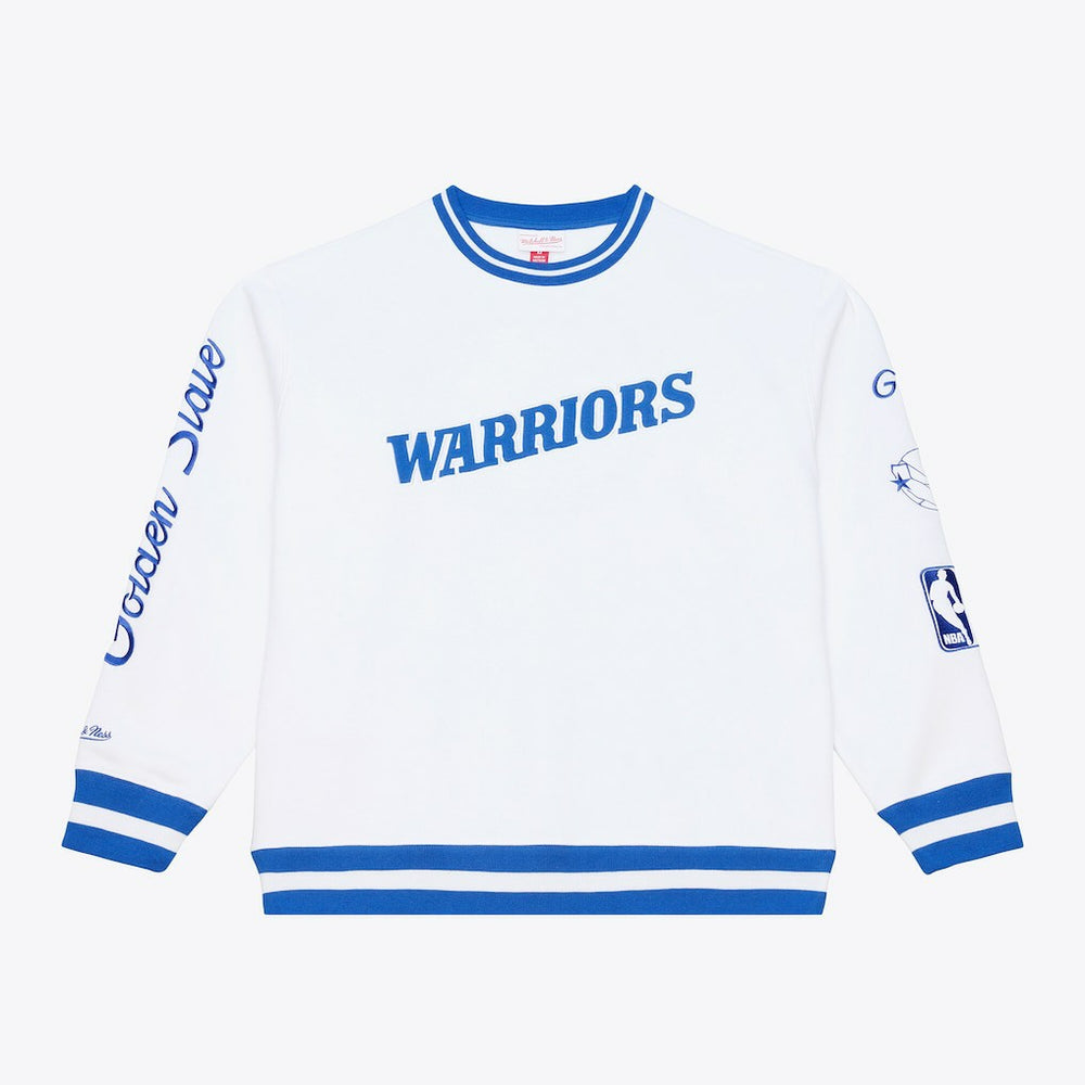 Golden State Warriors Arctic Fleece Sweatshirt White - Mitchell & Ness