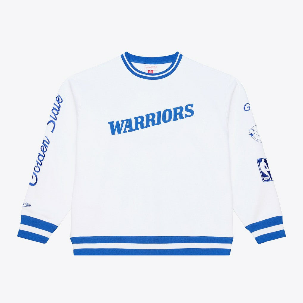Golden State Warriors Arctic Fleece Sweatshirt White - Mitchell & Ness