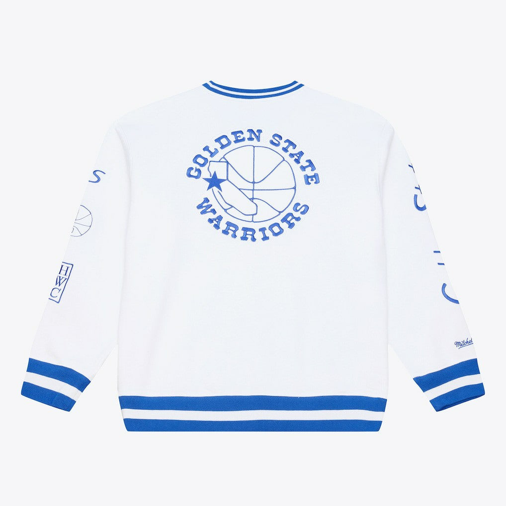 Golden State Warriors Arctic Fleece Sweatshirt White - Mitchell & Ness
