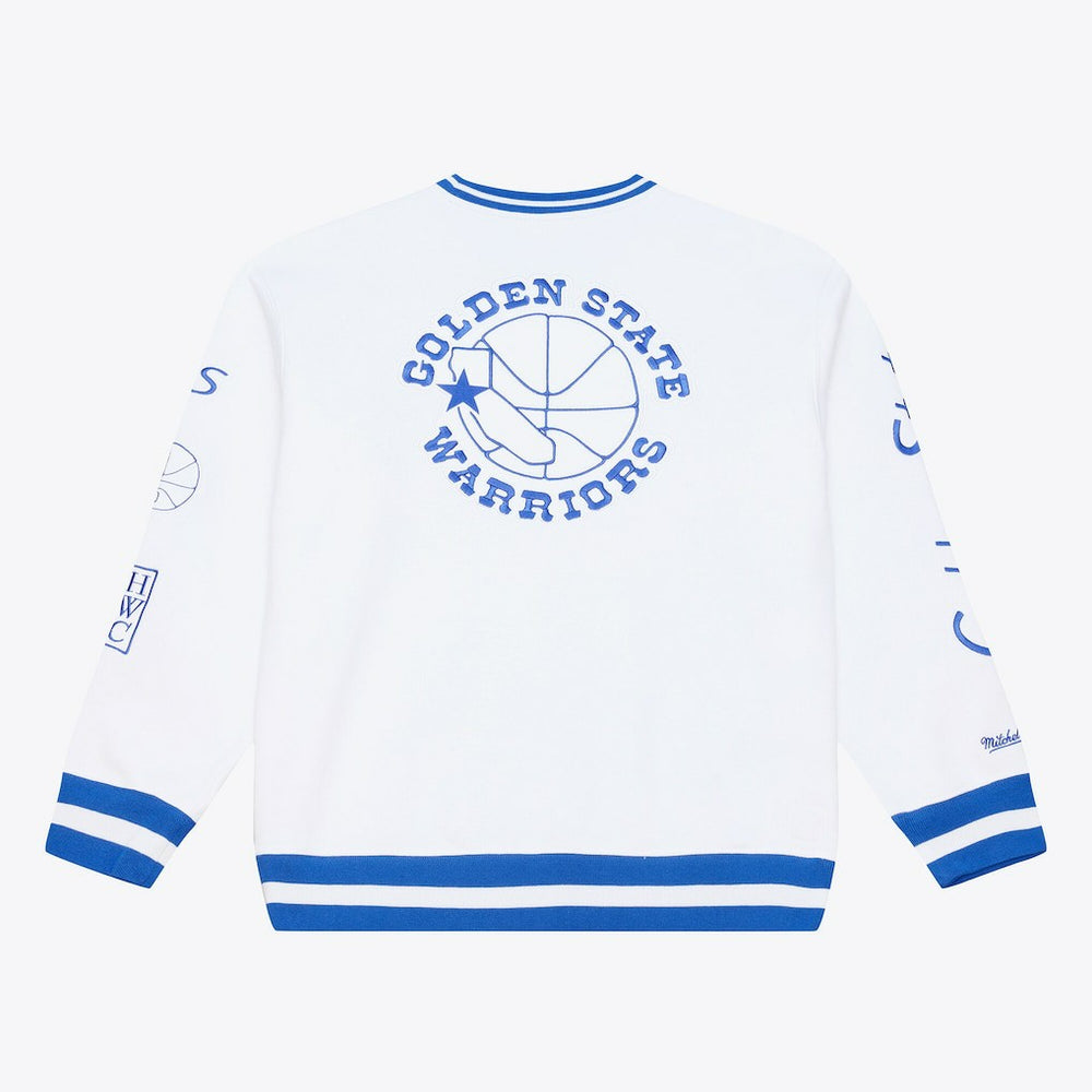 Golden State Warriors Arctic Fleece Sweatshirt White - Mitchell & Ness