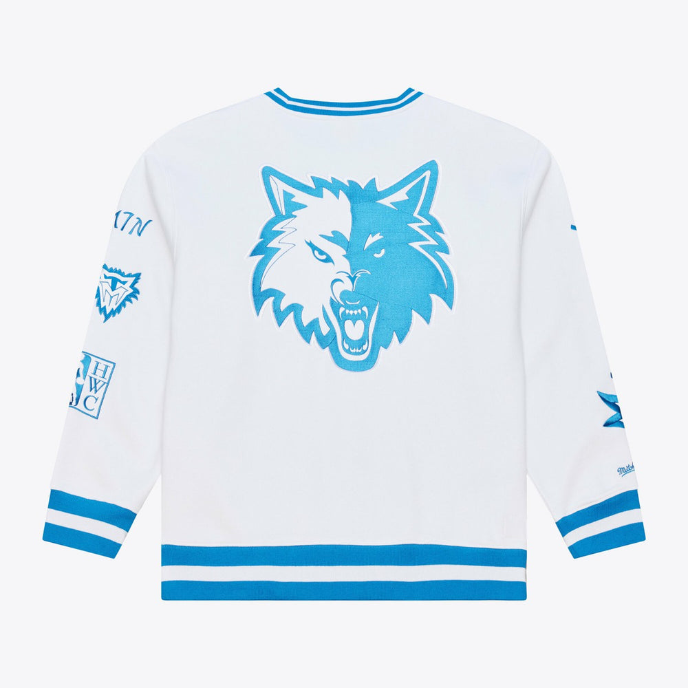 Minnesota Timberwolves Arctic Fleece Sweatshirt White - Mitchell & Ness