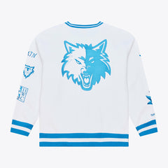 Minnesota Timberwolves Arctic Fleece Sweatshirt White - Mitchell & Ness