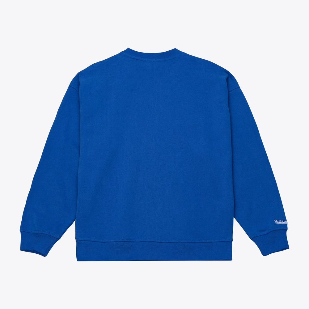 New York Knicks Women's Hardwood Classics Script Lightweight Sweatshirt Royal - Mitchell & Ness