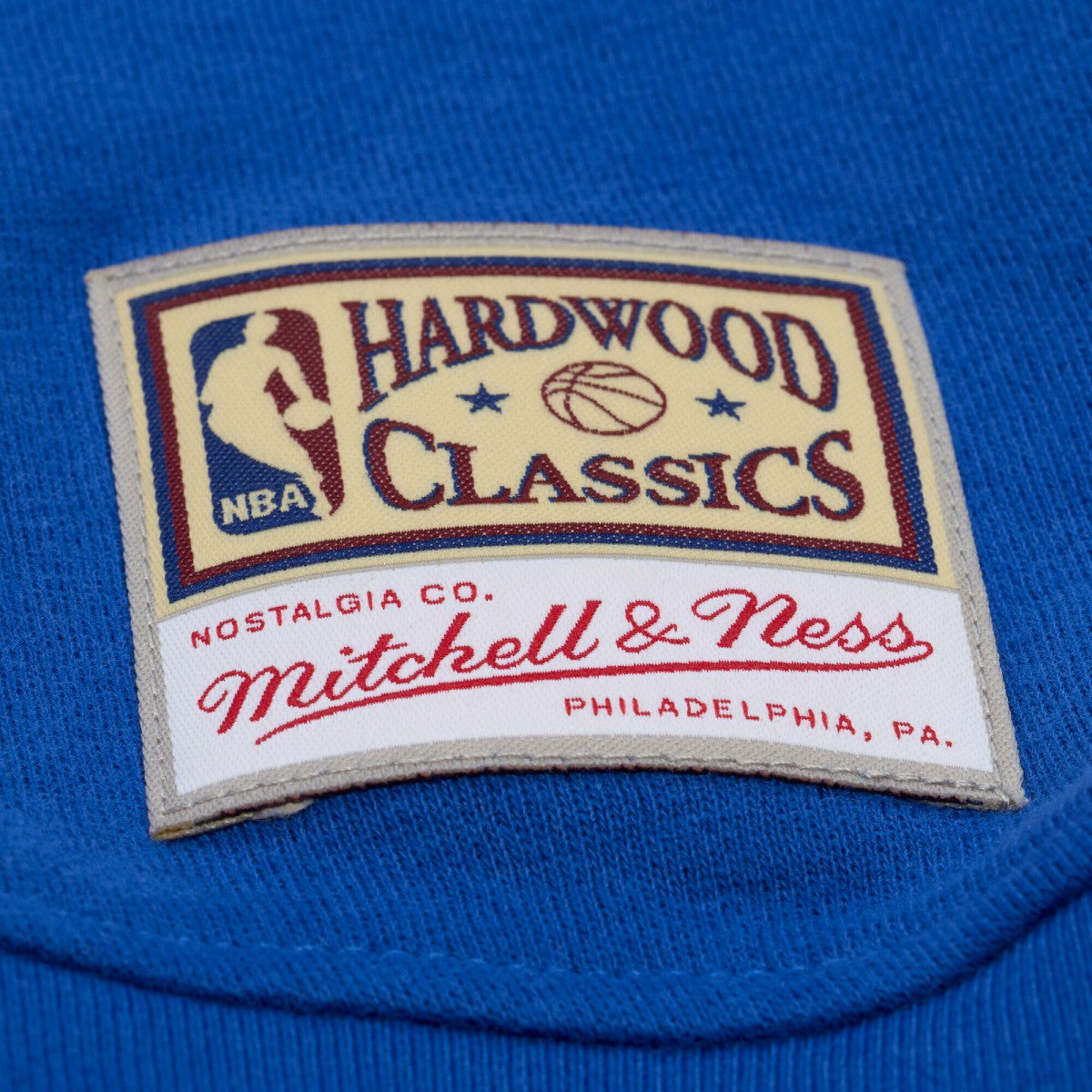 New York Knicks Women's Hardwood Classics Script Lightweight Sweatshirt Royal - Mitchell & Ness