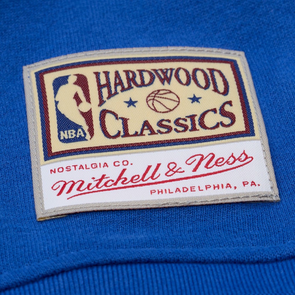 Golden State Warriors Women's Hardwood Classics Script Lightweight Sweatshirt Royal - Mitchell & Ness