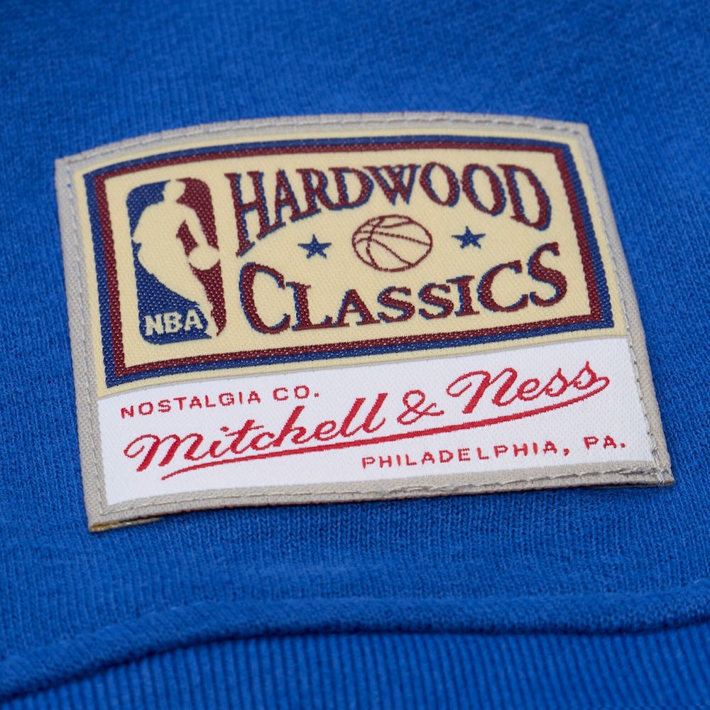Golden State Warriors Women's Hardwood Classics Script Lightweight Sweatshirt Royal - Mitchell & Ness
