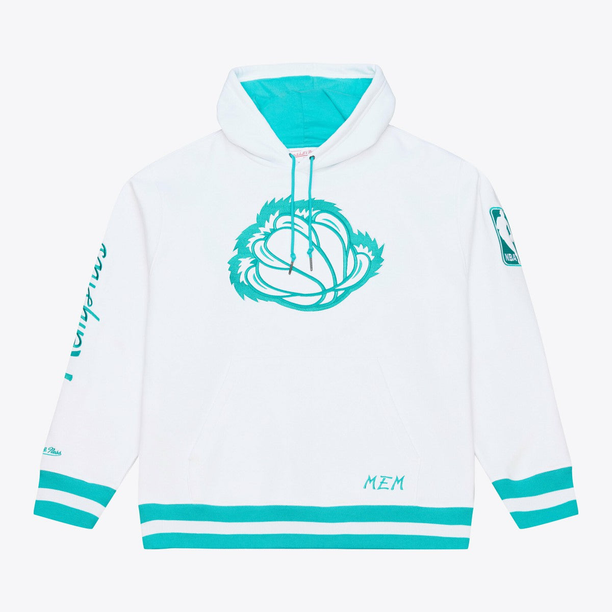 Memphis Grizzlies Artic Fleece Hoodie White - Mitchell & Ness