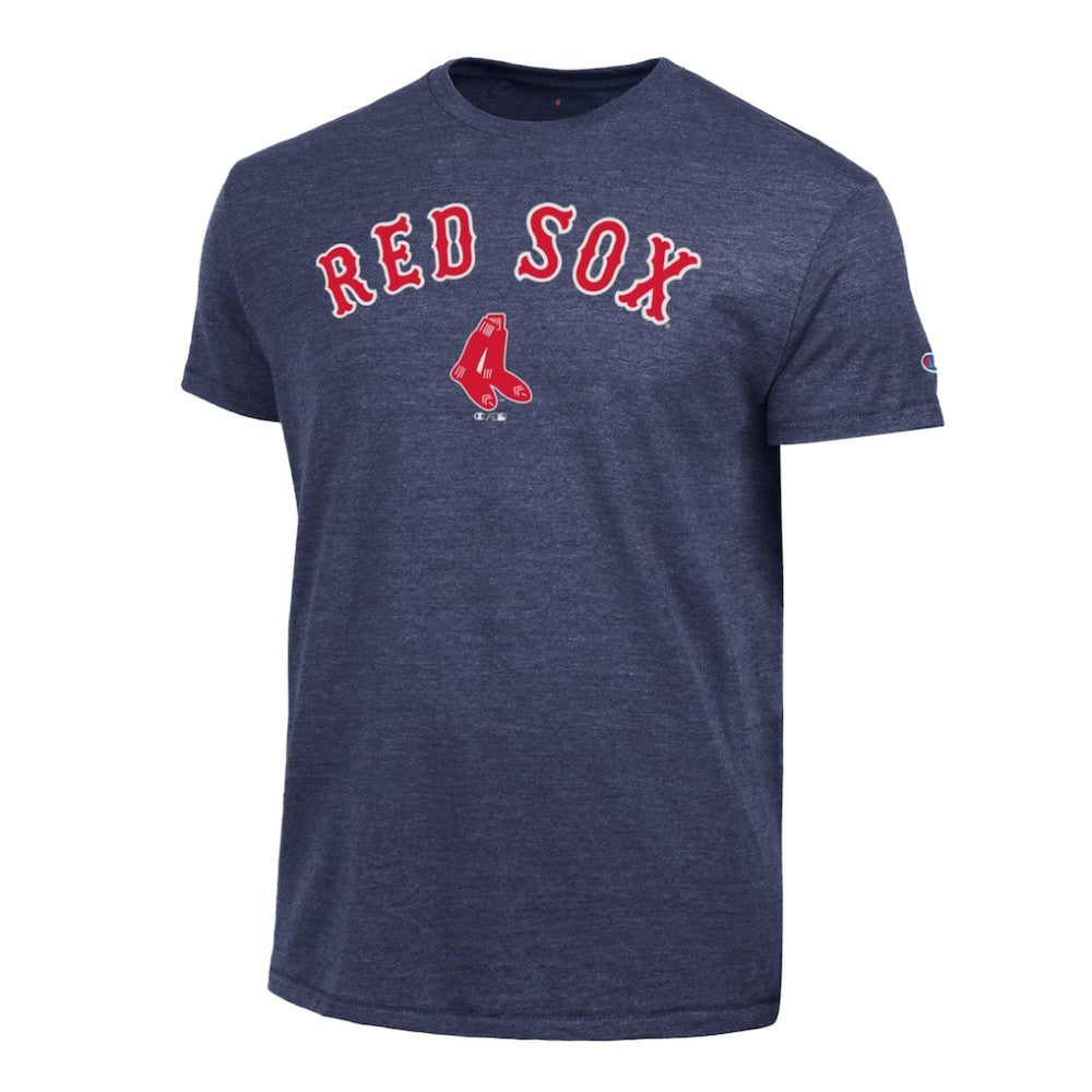 Boston Red Sox Champion Cooperstown Wordmark Lockup Tri-Blend T-Shirt - Navy T-shirts