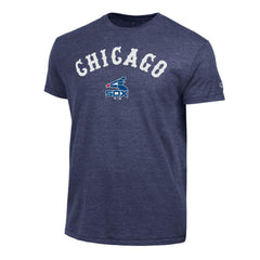 Chicago White Sox Champion Cooperstown Wordmark Lockup Tri-Blend T-Shirt - Navy T-shirts