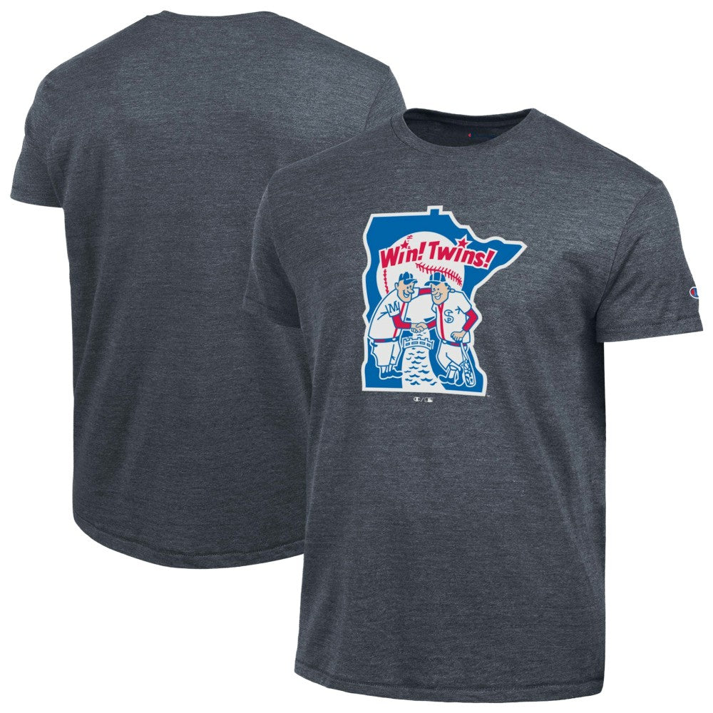 Minnesota Twins Champion Cooperstown Logo Tri-Blend T-Shirt - Navy T-shirts