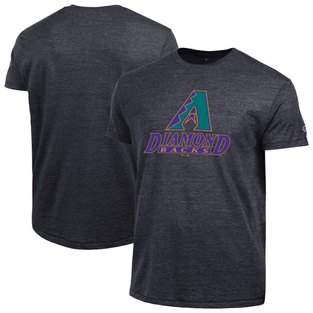 Arizona Diamondbacks Champion Cooperstown Logo Tri-Blend T-Shirt - Black T-shirts