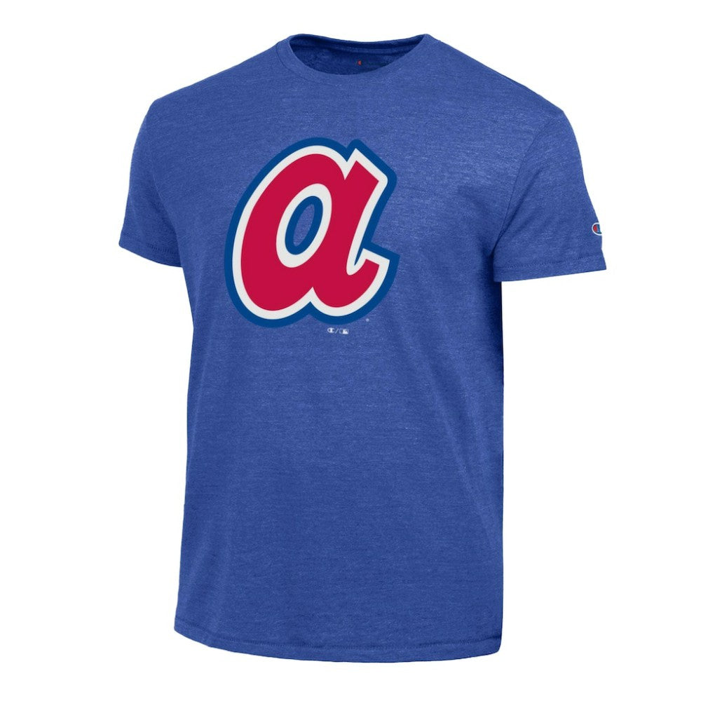 Atlanta Braves Champion Cooperstown Logo Tri-Blend T-Shirt - Royal T-shirts
