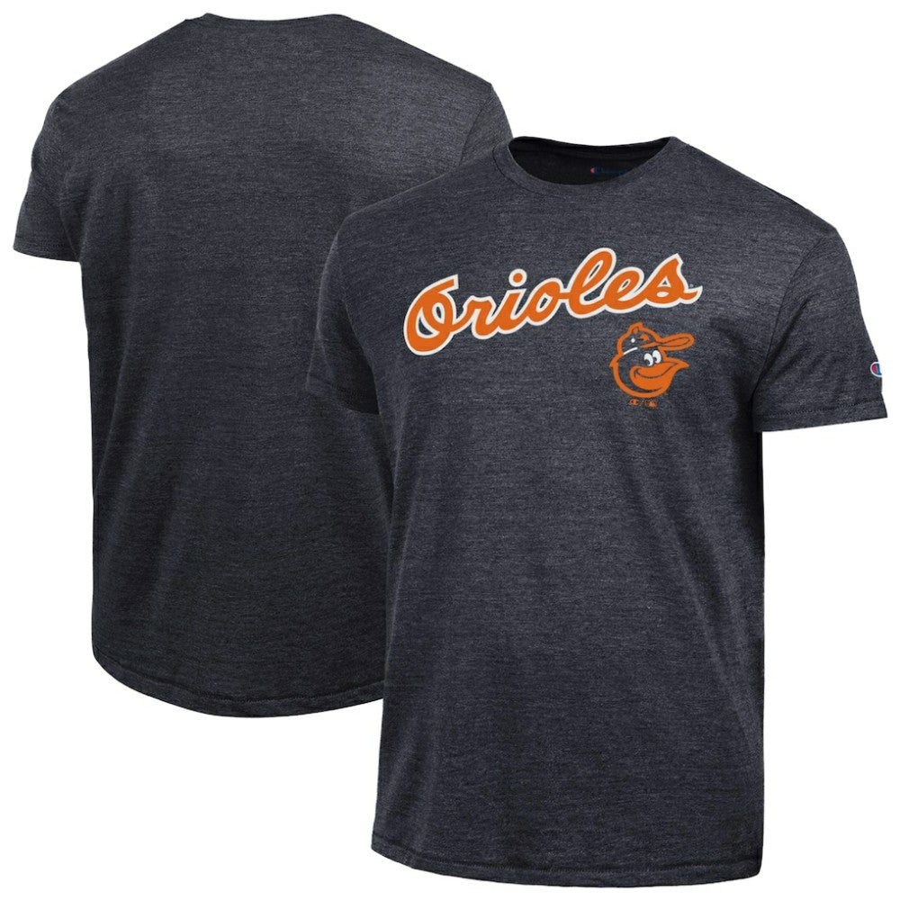 Baltimore Orioles Champion Cooperstown Logo Tri-Blend T-Shirt - Black T-shirts