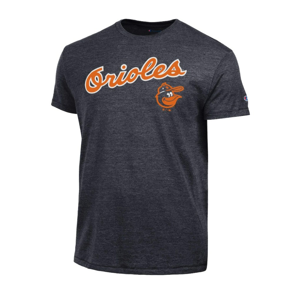 Baltimore Orioles Champion Cooperstown Logo Tri-Blend T-Shirt - Black T-shirts