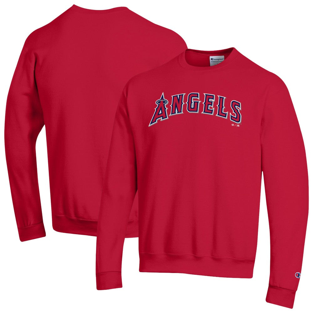 Los Angeles Angels Champion Powerblend Wordmark Sweatshirt - Red Sweatshirts