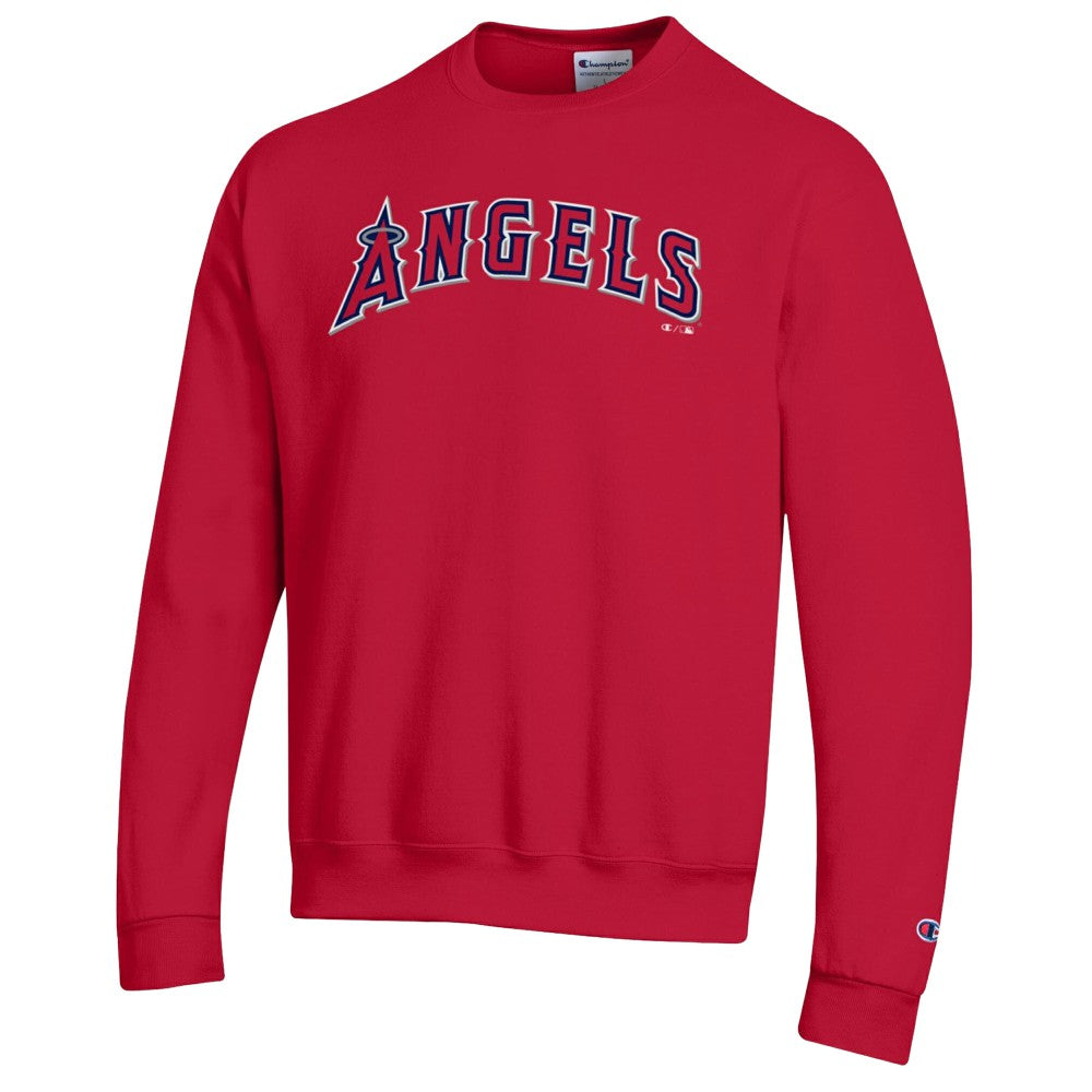 Los Angeles Angels Champion Powerblend Wordmark Sweatshirt - Red Sweatshirts
