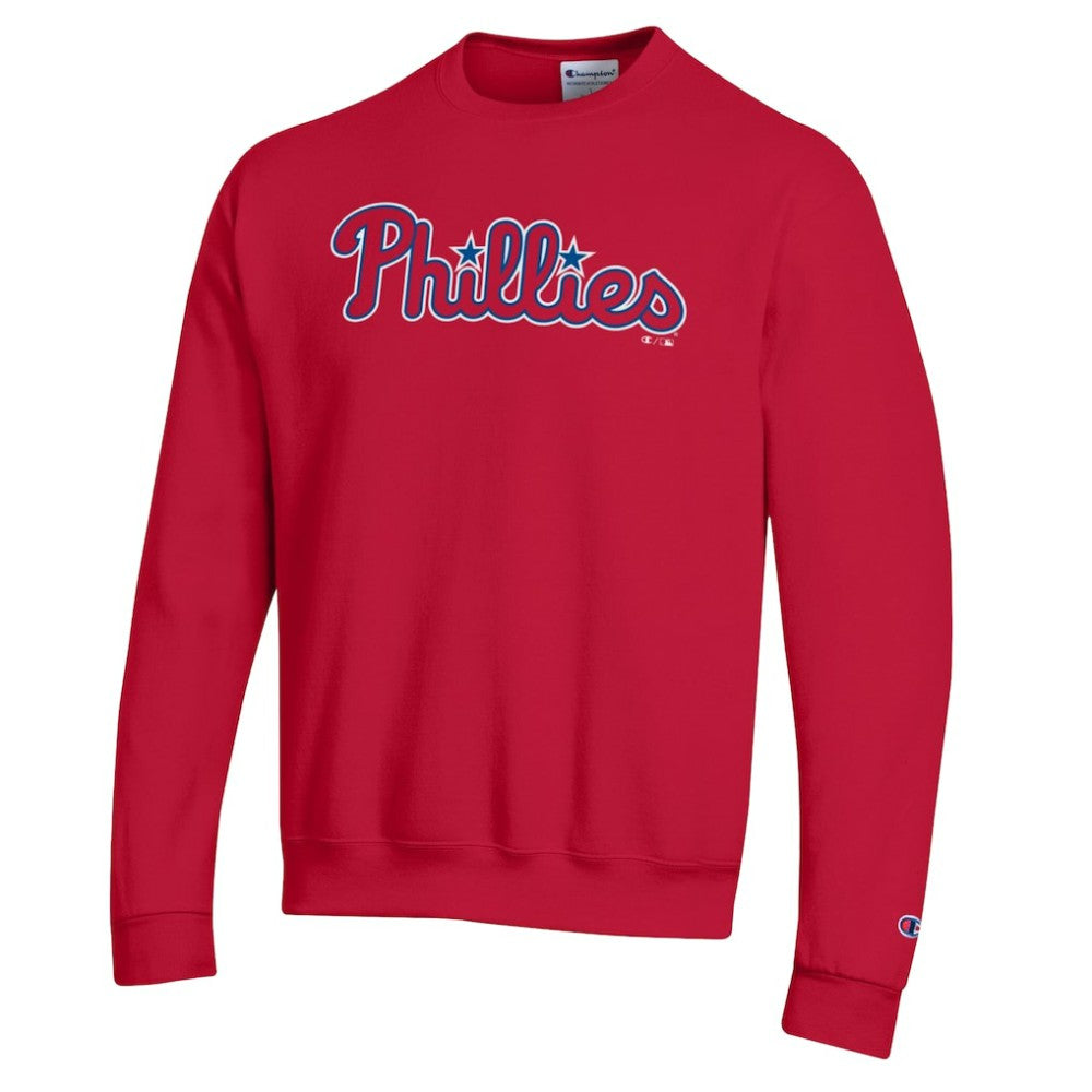 Philadelphia Phillies Champion Powerblend Wordmark Sweatshirt - Red Sweatshirts