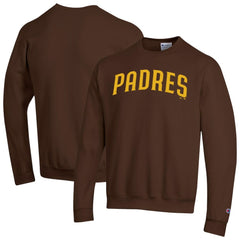 San Diego Padres Champion Powerblend Wordmark Sweatshirt - Brown Sweatshirts